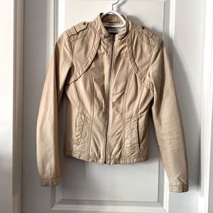 Danier cream/beige genuine leather jacket